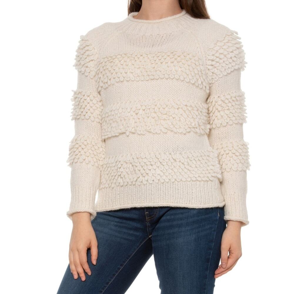 Faherty Women's Winter‎ White Alpaca Blend Polly Sweater Size XL NEW